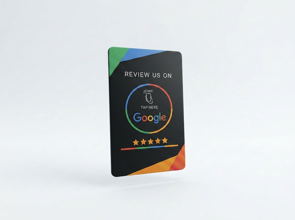 Tarjeta NFC — SmartReviews · acabado negro